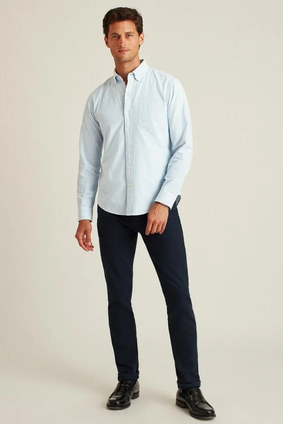 Alltags-Oxford-Hemd: Klassisches Oxford-Hemd mit Knopfleiste Alltags-Oxford-Hemd: Klassisches Oxford-Hemd mit Knopfleiste