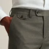 Anzughose aus italienischer gebürsteter Stretchwolle Anzughose aus italienischer gebürsteter Stretchwolle