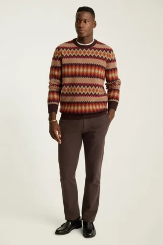Argyle Fair Isle Rundhalspullover