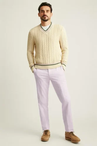 Baumwoll-Kaschmir-Cricket-Pullover