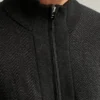 Baumwoll-Kaschmir-Jacke mit durchgehendem Reißverschluss Baumwoll-Kaschmir-Jacke mit durchgehendem Reißverschluss