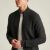 Baumwoll-Kaschmir-Jacke mit durchgehendem Reißverschluss Baumwoll-Kaschmir-Jacke mit durchgehendem Reißverschluss