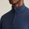 Baumwoll-Kaschmir-Pullover mit halbem Reißverschluss Baumwoll-Kaschmir-Pullover mit halbem Reißverschluss