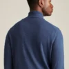 Baumwoll-Kaschmir-Pullover mit halbem Reißverschluss Baumwoll-Kaschmir-Pullover mit halbem Reißverschluss