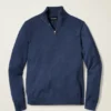 Baumwoll-Kaschmir-Pullover mit halbem Reißverschluss Baumwoll-Kaschmir-Pullover mit halbem Reißverschluss