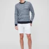 Baumwoll-Leinen-Pullover mit Rundhalsausschnitt Baumwoll-Leinen-Pullover mit Rundhalsausschnitt