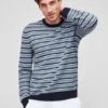 Baumwoll-Leinen-Pullover mit Rundhalsausschnitt Baumwoll-Leinen-Pullover mit Rundhalsausschnitt
