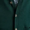 Baumwoll-Leinen-Strickjacke