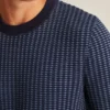 Baumwollpullover mit strukturierten Streifen Baumwollpullover mit strukturierten Streifen