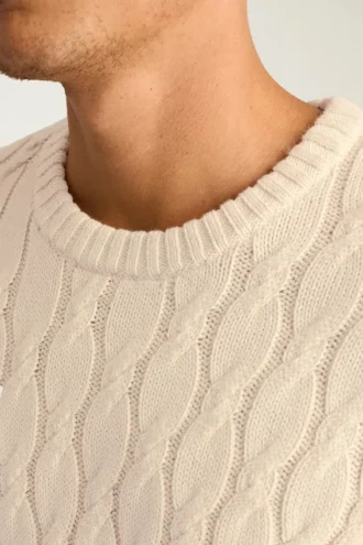 Baumwollpullover mit Zopfmuster von Bonobos | In Italien gewebter Winter-Style