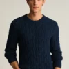 Baumwollpullover mit Zopfmuster von Bonobos | In Italien gewebter Winter-Style Baumwollpullover mit Zopfmuster von Bonobos | In Italien gewebter Winter-Style