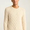 Baumwollpullover mit Zopfmuster von Bonobos | In Italien gewebter Winter-Style Baumwollpullover mit Zopfmuster von Bonobos | In Italien gewebter Winter-Style