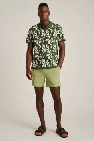 Blumiger Sweater-Polo