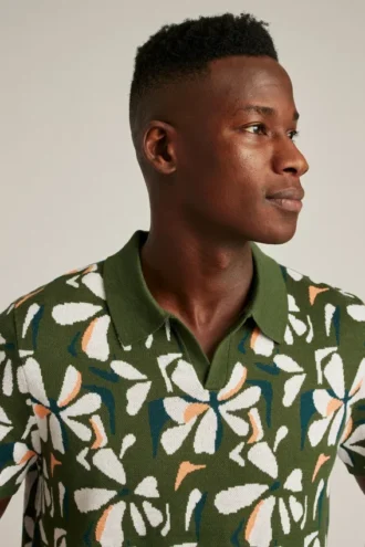 Blumiger Sweater-Polo