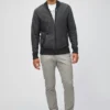 Bomber-Pullover aus Baumwolle und Kaschmir Bomber-Pullover aus Baumwolle und Kaschmir