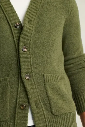 Bouclé-Strickjacke