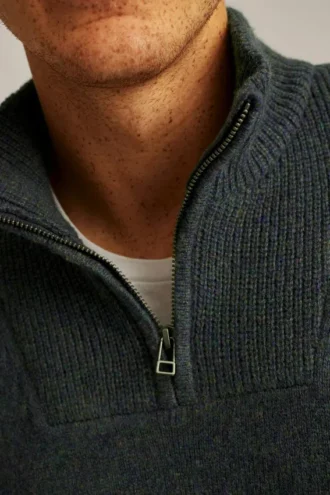 Chanteclair-Pullover mit halbem Reißverschluss