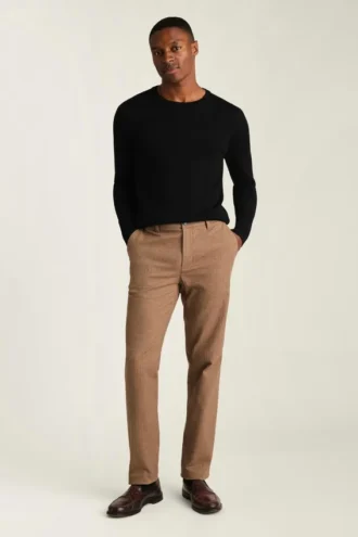 Chino-Hose mit Fischgrätenmuster für Herren von Bonobos | Weiches, gebürstetes Flanell-Gefühl