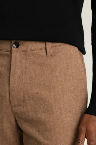 Chino-Hose mit Fischgrätenmuster für Herren von Bonobos | Weiches, gebürstetes Flanell-Gefühl