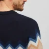 Crew-Neck-Pullover mit Farbblock-Design Crew-Neck-Pullover mit Farbblock-Design