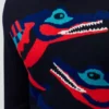 Crocodile-Pullover mit Rundhalsausschnitt