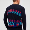 Crocodile-Pullover mit Rundhalsausschnitt