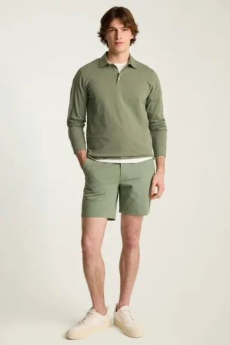 Das Langarm-Poloshirt aus Bio-Baumwolle