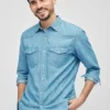 Denim-Western-Hemd Denim-Western-Hemd