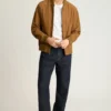 Die Bomberjacke aus Wildleder Die Bomberjacke aus Wildleder