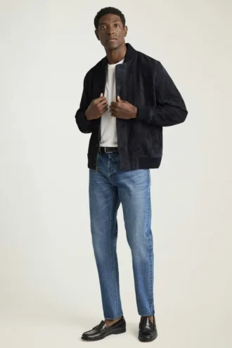 Die Bomberjacke aus Wildleder Die Bomberjacke aus Wildleder