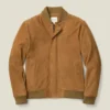Die Bomberjacke aus Wildleder Die Bomberjacke aus Wildleder