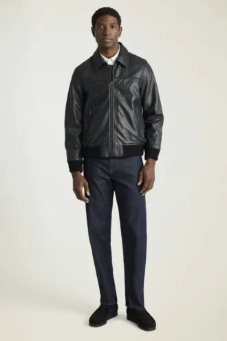 Die Bowery Leder-Bomberjacke