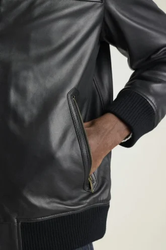 Die Bowery Leder-Bomberjacke
