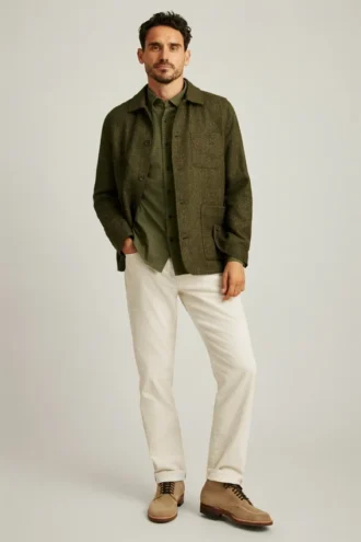 Die britische Tweed-Arbeitsjacke Die britische Tweed-Arbeitsjacke