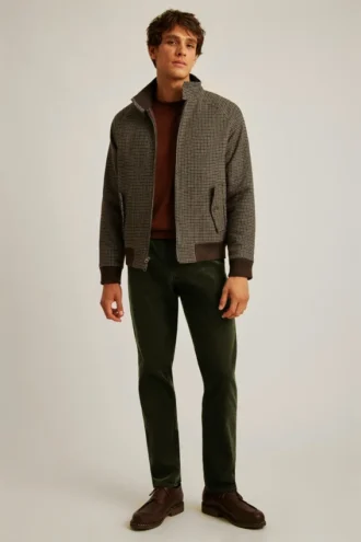 Die italienische Harrington-Jacke aus Wolle Die italienische Harrington-Jacke aus Wolle