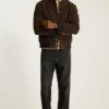 Die italienische Moleskin-Bomberjacke Die italienische Moleskin-Bomberjacke