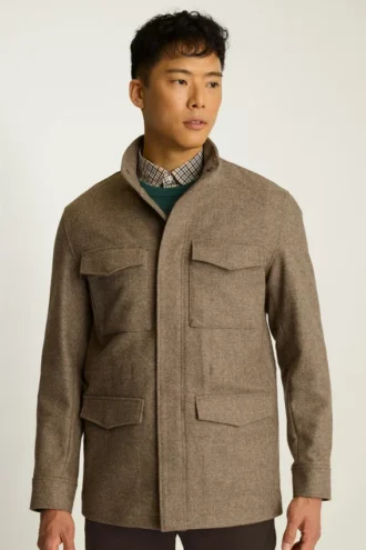 Die italienische Vier-Taschen-Feldjacke aus Wolle Die italienische Vier-Taschen-Feldjacke aus Wolle