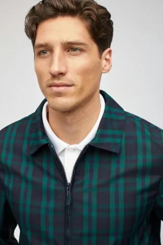 Die Tartan-Golf-Windjacke
