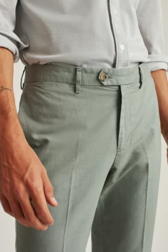 Edle Chinos aus Baumwoll-Leinen