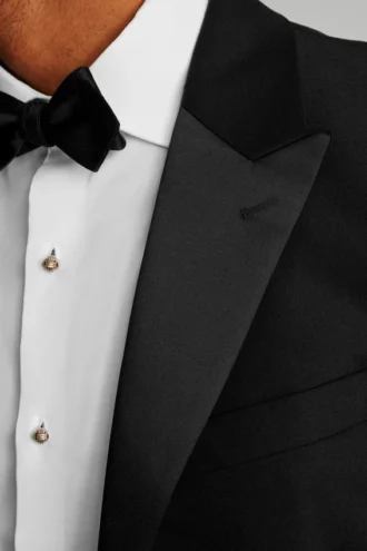 Empire Stretch-Smokingjacke aus italienischer Wolle