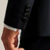 Empire Stretch-Smokingjacke aus italienischer Wolle