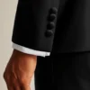 Empire Stretch-Smokingjacke aus italienischer Wolle
