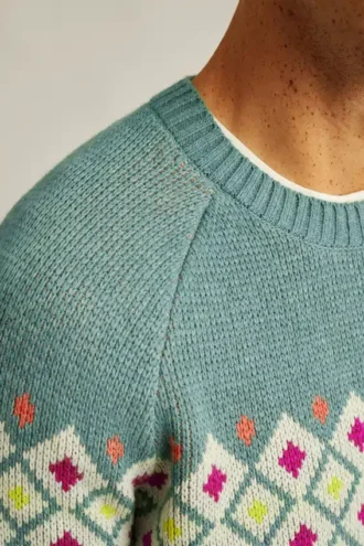 Fair-Isle-Pullover mit Rundhalsausschnitt