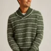 Fair-Isle-Pullover mit Schalkragen