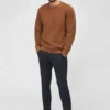 Fleece-Sweatshirt mit Rundhalsausschnitt Fleece-Sweatshirt mit Rundhalsausschnitt