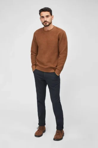 Fleece-Sweatshirt mit Rundhalsausschnitt