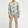 Fleece-Sweatshirt mit Rundhalsausschnitt