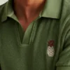 Frottee-Polo mit Johnny-Kragen Frottee-Polo mit Johnny-Kragen