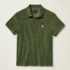 Frottee-Polo mit Johnny-Kragen Frottee-Polo mit Johnny-Kragen