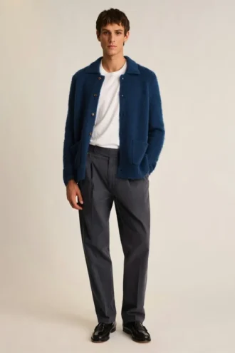 Gebürsteter Strickcardigan für Herren | Leichte Wärme zum Kombinieren